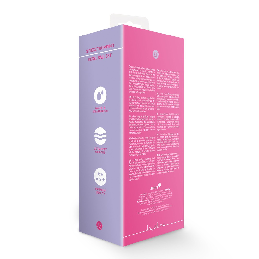 CONJUNTO DE 2 BOLAS VAGINALES THUMPING KEGEL WILD STRAWBERRY LOVELINE - Imagen 3