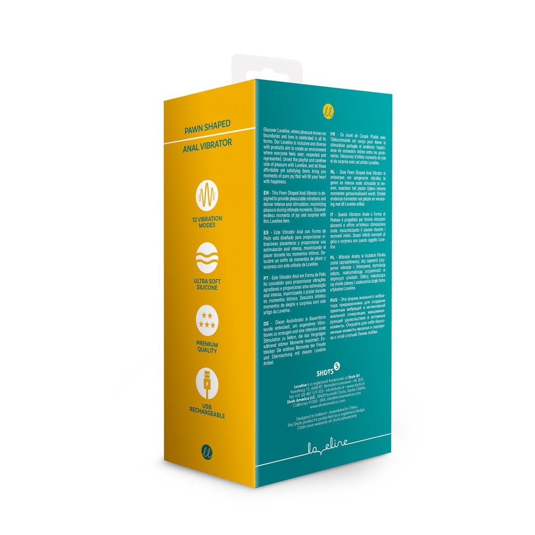 PLUG ANAL PEÓN CON VIBRACIÓN PEACOCK PLUME LOVELINE - Imagen 3