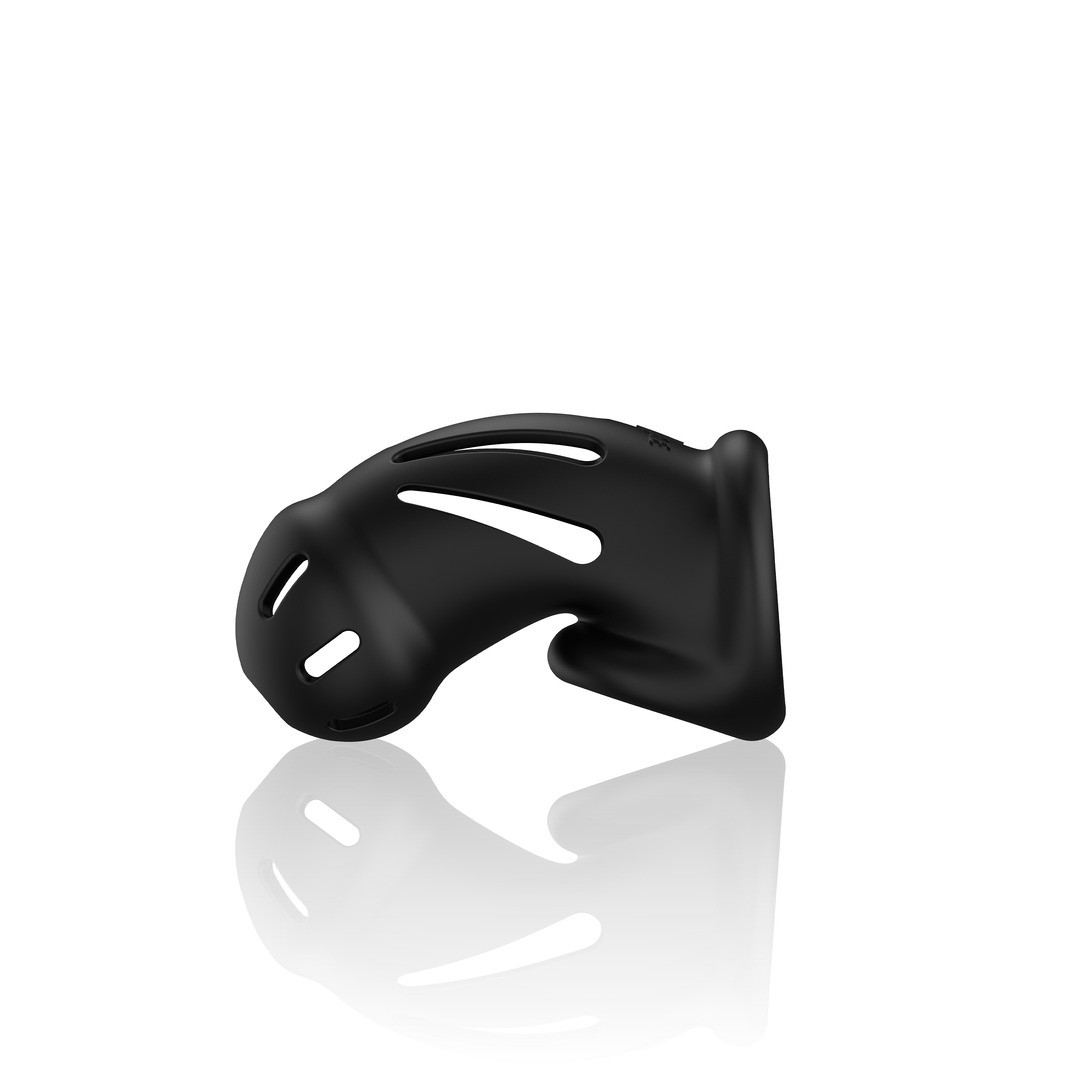 JAULA MODEL 27 ULTRA SOFT SILICONE CHASTITY NEGRO MANCAGE - Imagen 4
