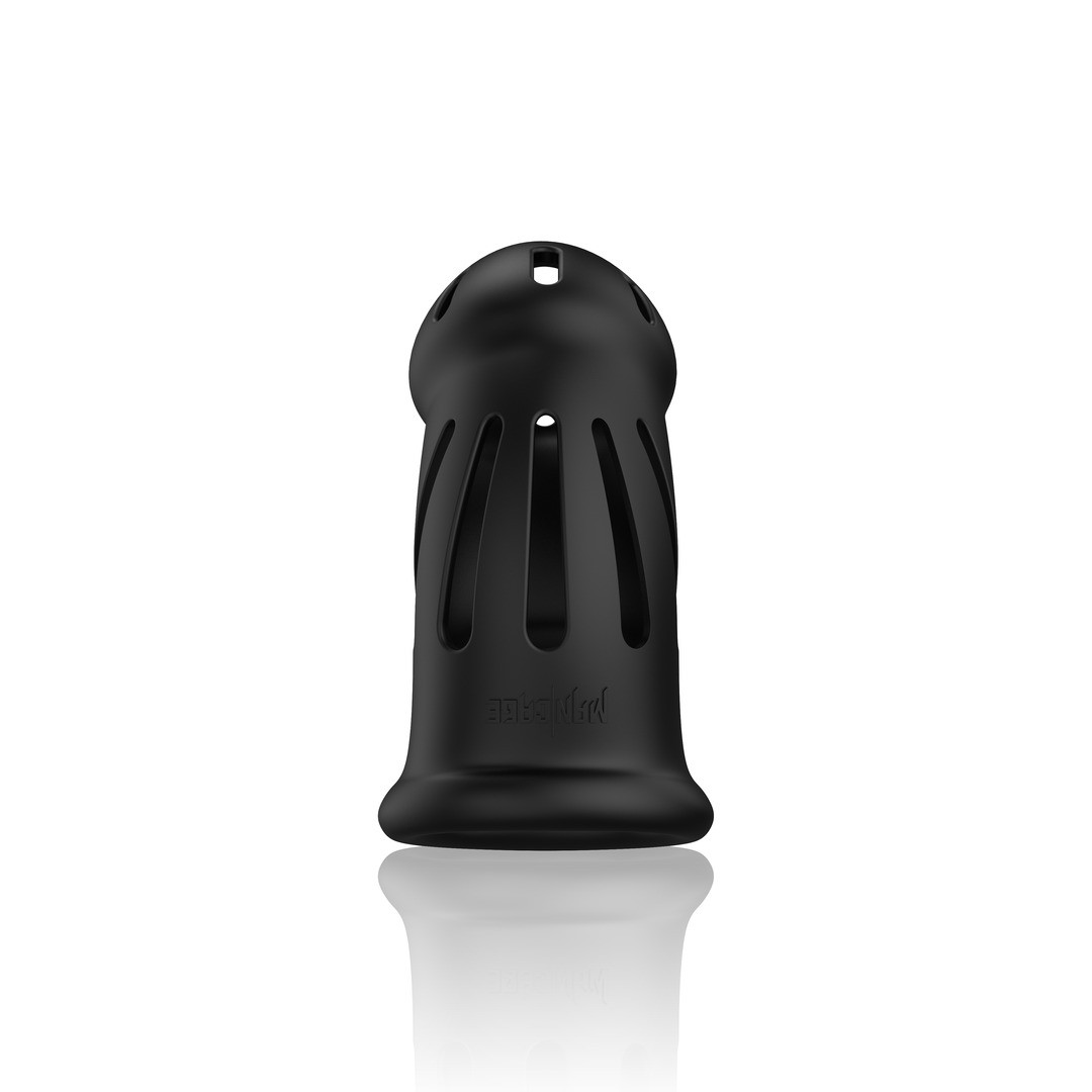 JAULA MODEL 27 ULTRA SOFT SILICONE CHASTITY NEGRO MANCAGE - Imagen 6