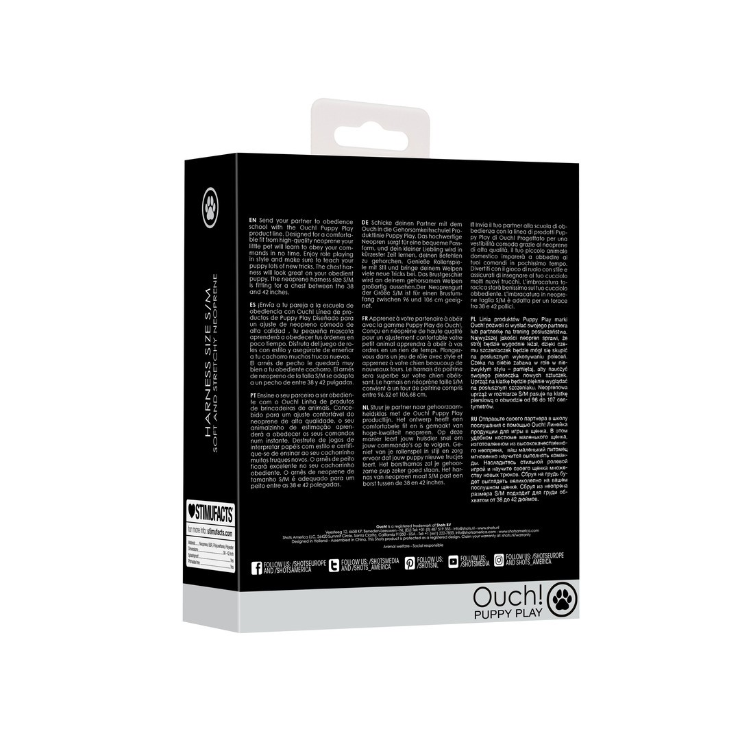 ARNÉS DE NEOPRENO S/M NEGRO OUCH! - Imagen 3