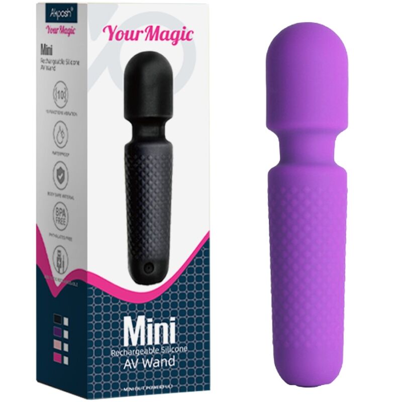 ARMONY - YOUR MAGIC MASAJEADOR  VIBRADOR RECARGABLE 10 VIBRACIONES SILICONA MORADO - Imagen 5