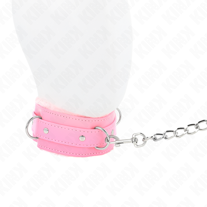 KINK - COLLAR CON CORREA 65 CM CON RESTRICCIONES ROSA AJUSTABLE 36-42 CM X 5.5 CM - Imagen 4