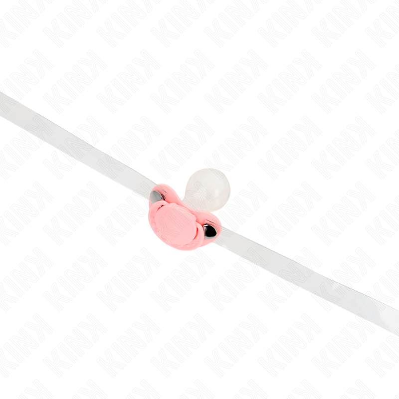 KINK - MORDAZA FORMA CHUPETE 5.5 x 4 CM ROSA AJUSTABLE 43-60 CM - Imagen 2