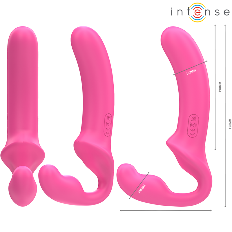 INTENSE - AMY VIBRADOR DOBLE 20 CM ROSA CONTROL REMOTO - Imagen 5