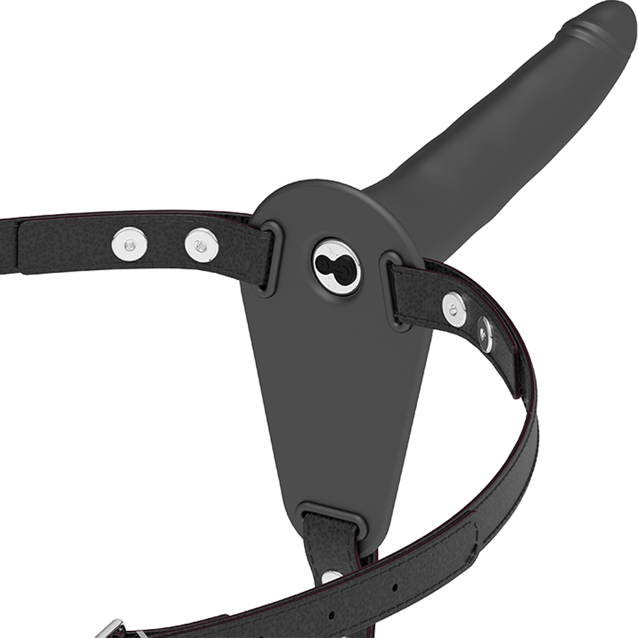 FETISH SUBMISSIVE HARNESS - VIBRADOR SILICONA NEGRO 15 CM - Imagen 2